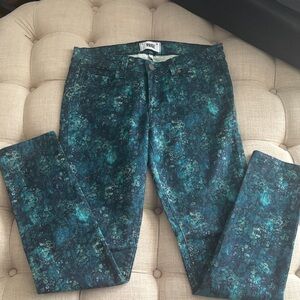 PAIGE Women's Ankle & Cropped Jeans - Teal Floral